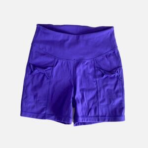 Free Movement Free People Purple Biker Shorts Women's Size XS Pockets